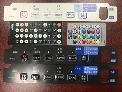 Overlays gráficos e interruptores de membrana